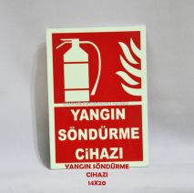 14x20 YANGIN SÖNDÜRME CİHAZI FOTOLÜMEN Levhası