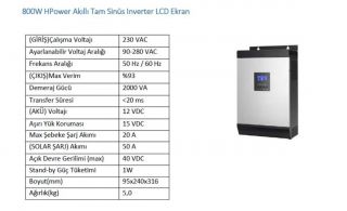 1KVA 1000VA TAM SİNUS AKILLI İNVERTER / İNVERTÖRİnverter