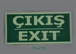 24x50 ÇIKIŞ/EXIT FOSFORLU (FOTOLÜMEN) LEVHA