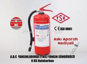 6 Kg Halokarbon Yangın Söndürücü