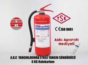 6 Kg Halokarbon Yangın Söndürücü